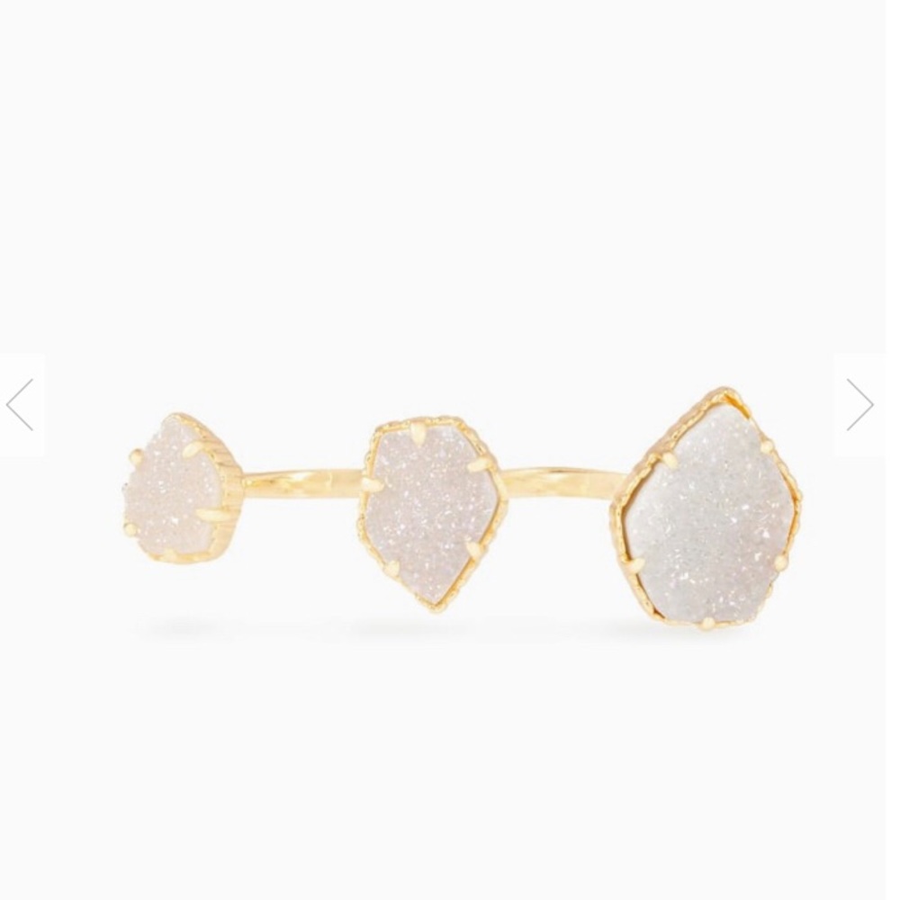 Kendra Scott Naomi Double Ring Iridescent Drusy SM